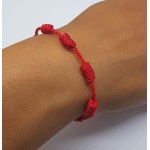 MYSTIC JEWELS By Dalia – Pulseira Kabbalah – 7 nós de fio vermelho – Unissex – Ajustável – Proteção para os olhos – Boa sorte – Boa sorte - Imagem 3