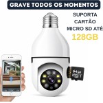 Câmera de Segurança Lâmpada Bivolt WiFi IP Full HD com Áudio Bidirecional, Visão Noturna 1080P, Detecção de Movimento, Giratória 360°, Prova D'água, Monitoramento pelo Celular App Yoosee - Imagem 5