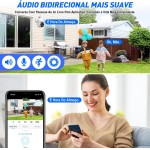 Câmera de Segurança Kit 2, Wifi 1080p 360° Full Hd Ip Prova D'áGua Infravermelho Ao Ar Livre Hd VisãO Noturna Pode DiáLogo - Imagem 5