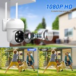 Câmera de Segurança Kit 2, Wifi 1080p 360° Full Hd Ip Prova D'áGua Infravermelho Ao Ar Livre Hd VisãO Noturna Pode DiáLogo - Imagem 6