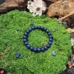Pulseira para mulheres e homens, contas de lápis-lazúli, feita à mão, pedra natural, pedra preciosa, elástica, para ioga, reiki, espiritual, traz sorte, joias, presentes, 8 mm - Imagem 5