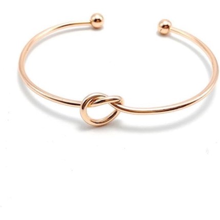 Pulseira feminina banhada a ouro Forever Love Nó Infinito Pulseira ajustável em tom de ouro joia romântica presente