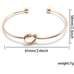 Pulseira feminina banhada a ouro Forever Love Nó Infinito Pulseira ajustável em tom de ouro joia romântica presente - Imagem 2