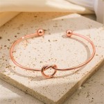 Pulseira feminina banhada a ouro Forever Love Nó Infinito Pulseira ajustável em tom de ouro joia romântica presente - Imagem 4
