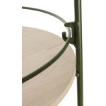 Carrinho Organizador Multiuso Circular com 3 Andares - Aramado com madeira Verde Microtextura com Legno - Imagem 3