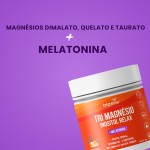 Tri Magnésio (dimalato, quelato, taurato) Inositol Relax, Melatonina, Triptofano, B6, Sabor Laranja Camomila e Lavanda, Bigens,180g (Kit 2) - Imagem 4