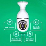 Kit com 2 Câmeras de Segurança IP Lâmpada WiFi Full HD 1080p, Prova D'água, Giratória e com Visão Noturna Infravermelha 1080p, Bivolt, Detecção de Movimento, Áudio Bidirecional - Premium - Imagem 4