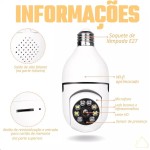 Kit com 2 Câmeras de Segurança IP Lâmpada WiFi Full HD 1080p, Prova D'água, Giratória e com Visão Noturna Infravermelha 1080p, Bivolt, Detecção de Movimento, Áudio Bidirecional - Premium - Imagem 8