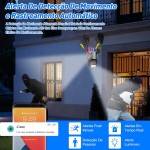 Câmera de Segurança, Wifi 1080p 360° Full Hd Ip Prova D'áGua Infravermelho Ao Ar Livre Hd VisãO Noturna Pode DiáLogo HC0T257 - Imagem 4