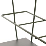 Carrinho De Bebidas Organizador, Metaltru, Cor Verde Microtextura com Madeira Preto - Imagem 3