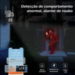 Camera Wifi Segurança 2 em 1 Externa e Interna 360 Lampada e com Audio Dupla Lente Icsee | Vigilancia Noturna - Imagem 4