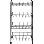 Mor - Fruteira com Rodas 4 Andares Preta - Imagem 3