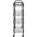 Mor - Fruteira com Rodas 4 Andares Preta - Imagem 7