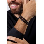 Pulseira Masculina Couro Preta (M(19cm)) - Imagem 2
