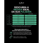 Pulseira Masculina Couro Preta (M(19cm)) - Imagem 3