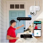 Câmera de Segurança Ip Wifi Hd 1080p A8 Câmera Icsee Visão Noturna Infravermelho Externa Prova D'água - Imagem 4