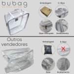Kit 3 Organizador Brinquedos Ursinhos Carrinhos Empilhável Guarda Roupa C/Zíper Dobravél 1P + 1M + 1 G - bubag - Imagem 5