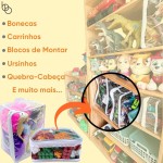 Kit 3 Organizador Brinquedos Ursinhos Carrinhos Empilhável Guarda Roupa C/Zíper Dobravél 1P + 1M + 1 G - bubag - Imagem 7