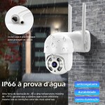 Câmera de Vigilância Externa IP Prova Dágua Infravermelho e Conexão Wi-Fi para Segurança - Imagem 3
