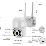 Câmera de Vigilância Externa IP Prova Dágua Infravermelho e Conexão Wi-Fi para Segurança - Imagem 4