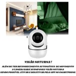 Babá Eletrônica Câmera Wi-Fi de Segurança IP Full HD 1080p – Visão Noturna, Áudio Bidirecional, Monitoramento Remoto via Celular, Rastreio por Movimento, Ideal para Bebê, Pet e Casa - Imagem 5