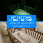 Camera Ip Wifi Giratória 1080p Estilo Babá Eletrônica Com Visão Noturna e Alerta De Movimento Microfone Infravermelho Sem Fio com App Câmera Panorâmica Detecção de Movimento - Premium - Imagem 5