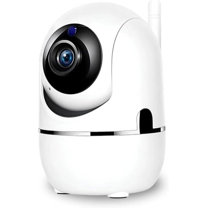 Câmera Smart Segurança Baba Eletrônica Ip WiFi Giratória Panorâmica Visão Noturna Microfone Antena Full HD Pet Vigilância Ambientes Internos e Externos Compatível Com SmartPhones PREMIUM