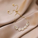 Pulseira Feminina Regulável com Zircônias - Kalanchoê + Bolsa de Veludo - Imagem 5