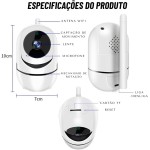 Câmera Babá Eletrônica Wi-Fi com Áudio Bidirecional, Visão Noturna e Detecção de Movimento – Monitoramento Inteligente para Bebês e Pets, Bivolt, Acesso Remoto via App - Imagem 3