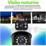 Câmera de Segurança WiFi Externa HD 3MP, IP Sem Fio com Visão Noturna Infravermelha, Dupla Lente Grande Angular, À Prova D'Água IP66, Detecção de Movimento e Áudio Bidirecional - Imagem 3