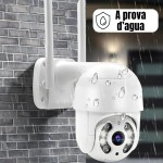 Câmera De Segurança Branca Para Parte Externa Da Casa Com Wi-Fi E Rotação De 320º Horizontal e 110° Vertical Visão Noturna E Sensor De Movimento - Imagem 4