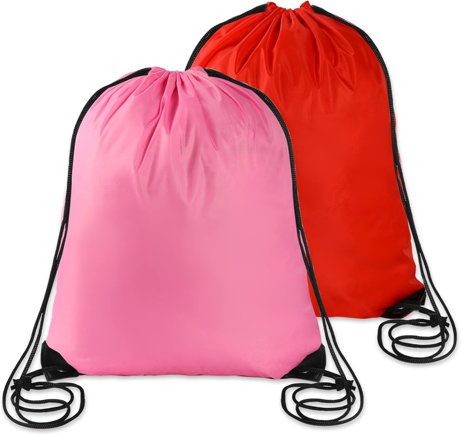 2-pecas-bolsa-com-cordao-bolsa-de-ginastica-mochila-com.jpg 2 peças, bolsa com cordão, bolsa de ginástica, mochila com cordão, bolsa a granel, vermelho, rosa, bolsa de natação para mulheres, Vermelho + rosa, 40×35cm, Bolsa com cordão