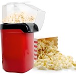 Andrew James Mini Pipoqueira Elétrica Fazer Pipoca Sopro de Ar Quente Vermelha