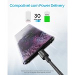 Anker Cabo USB-C para USB-C (tipo C), 60W de Carregamento Rápido para iPhone Série 17/16/15, Samsung,Xiaomi,MacBook Pro e Mais(1,8m, Pacote de 2, Preto) - Imagem 2