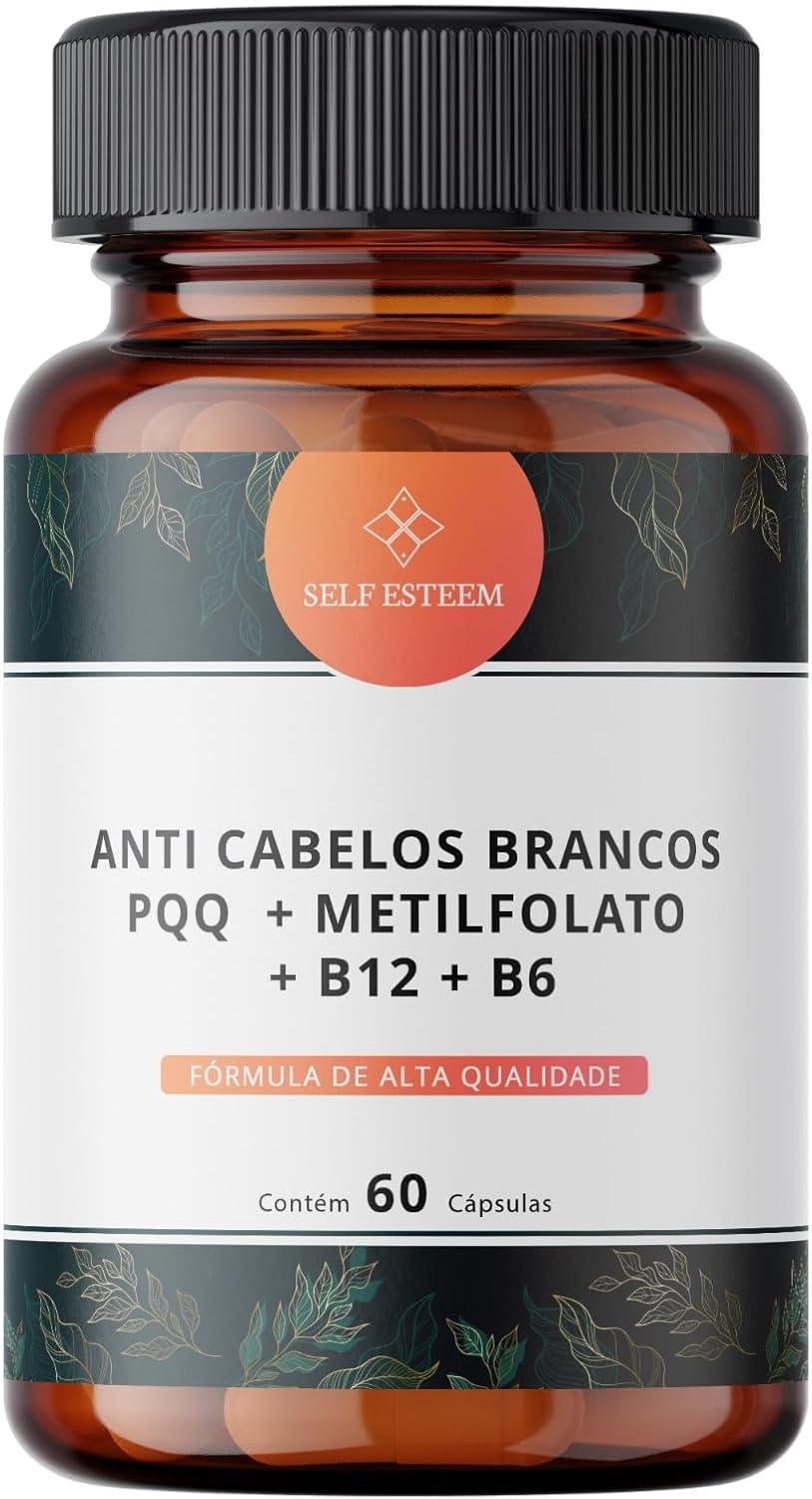 Anti-Cabelos-Brancos-PQQ-10mg-Metilfolato-5000mcg-B12.jpg Anti Cabelos Brancos PQQ 10mg + Metilfolato 5000mcg + B12 1000mcg + B6 15mg 60 Cápsulas