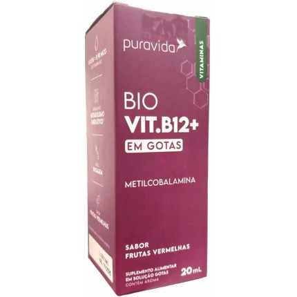 B12 Drops Metilcobalamina Em Gotas 20ml - Puravida