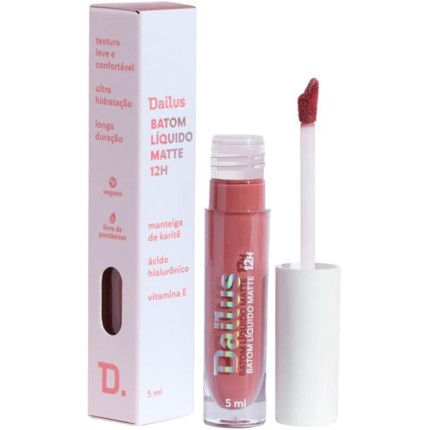 BATOM LIQUIDO DAILUS MATTE 12H COR NUDE 5ml