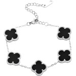 BIJU PULSEIRA TREVO COR PRATA CORES SORTIDA 3001