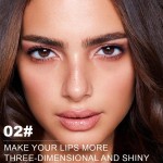 Batom rosa pêssego metálico para mulheres, batons foscos, brilhantes, brilhantes, brilhantes, de longa duração, à prova d'água, sem manchas, sem transferência, 12 horas, maquiagem sem crueldade - Imagem 2