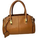 Bolsa Feminina Transversal De Ombro Bau Media Couro Pu Tote