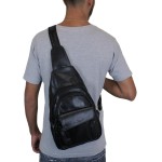 Bolsa Masculina Transversal 100% Couro Bovino Legítimo 013 pochete transversal couro - Imagem 2