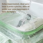 Bolsa Necessaire Transparente Impermeável para Praia e Piscina, itens pessoais e de higiêne - Imagem 2