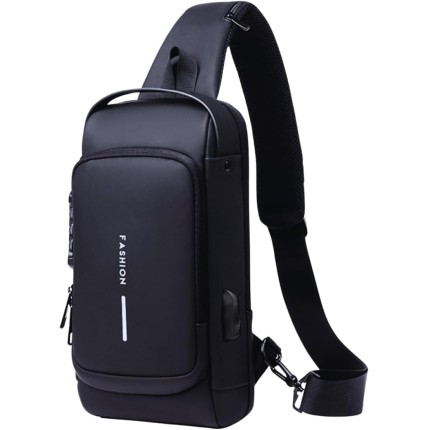 Bolsa Pochete Anti Furto Transversal Couro Ombro Impermeável