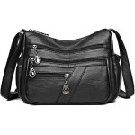 Bolsa Tiracolo Feminina Moderna Em Couro Pu Alta Qualidade，Design Com Vários Bolsos, Grande Capacidade