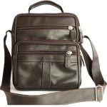 Bolsa Transversal Masculina e Feminina Tiracolo Couro Bovino Legítimo Shoulder Bag 014