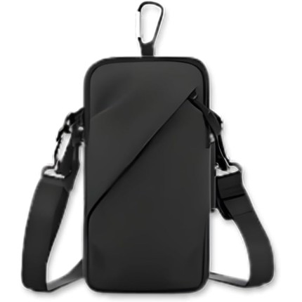 Bolsa Transversal Multifuncional – 2 em 1 de Ombro e Braço com Zíper Duplo, Alça Ajustável Respirável e Compartimentos Independentes para Corrida, Caminhada, Academia, Ciclismo e Viagens