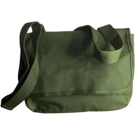 Bolsa Transversal em Lona Estilo Militar, Verde, Bolsa de Passeio Casual