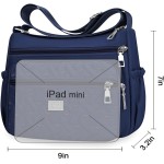 Bolsa de ombro feminina espaçosa com vários bolsos bolsa tiracolo casual feminina - Imagem 2