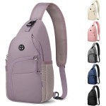 Bolsa tiracolo feminina à prova d'água com alça de ombro conversível para acampamento, caminhada
