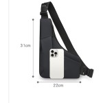 Bolsa tiracolo masculina, multifuncional, casual, transversal, alça ajustável, para esportes, viagens e caminhadas - Imagem 2